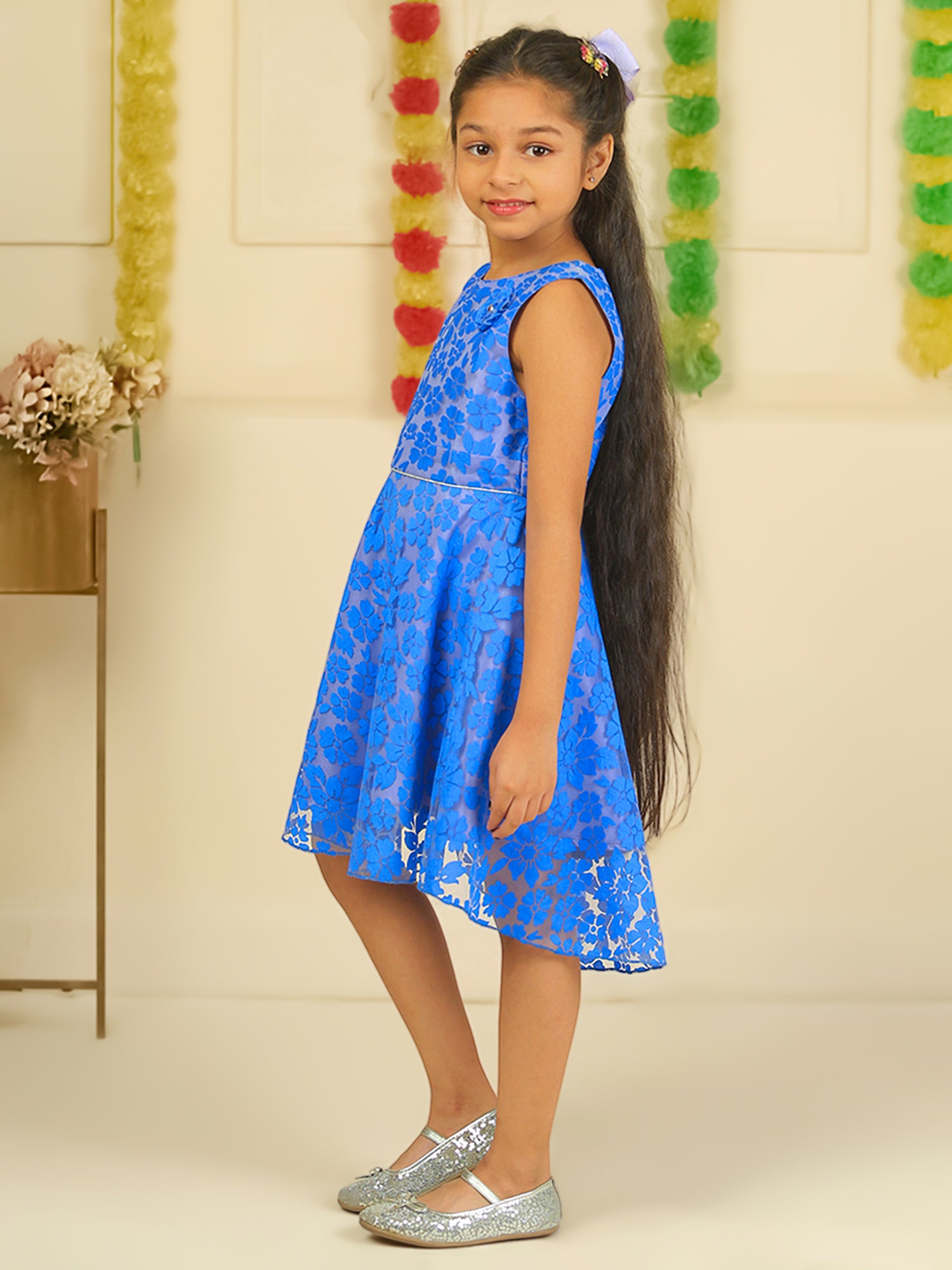 Girls Blue Party Dress