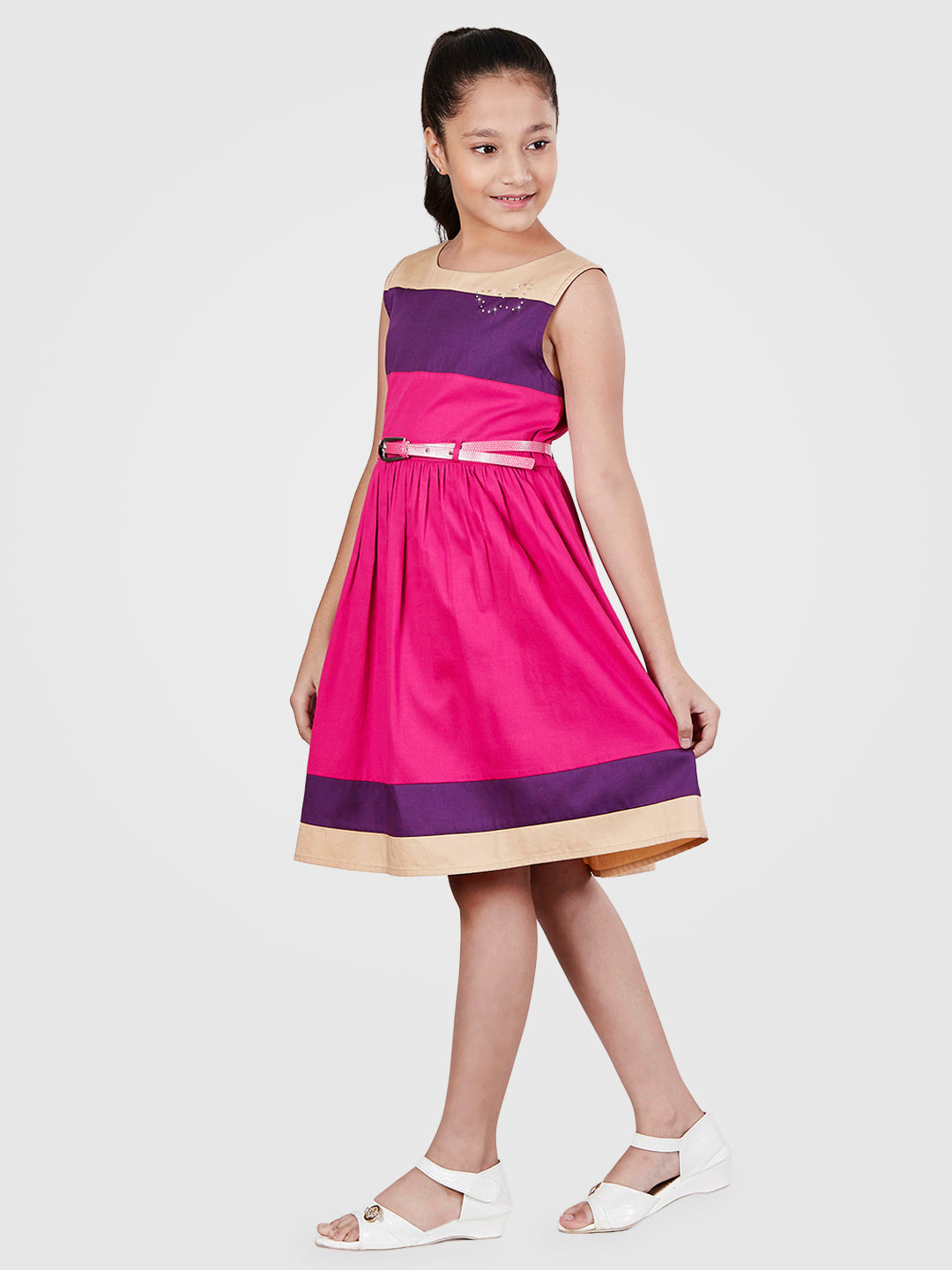 Girls Color Block Dress