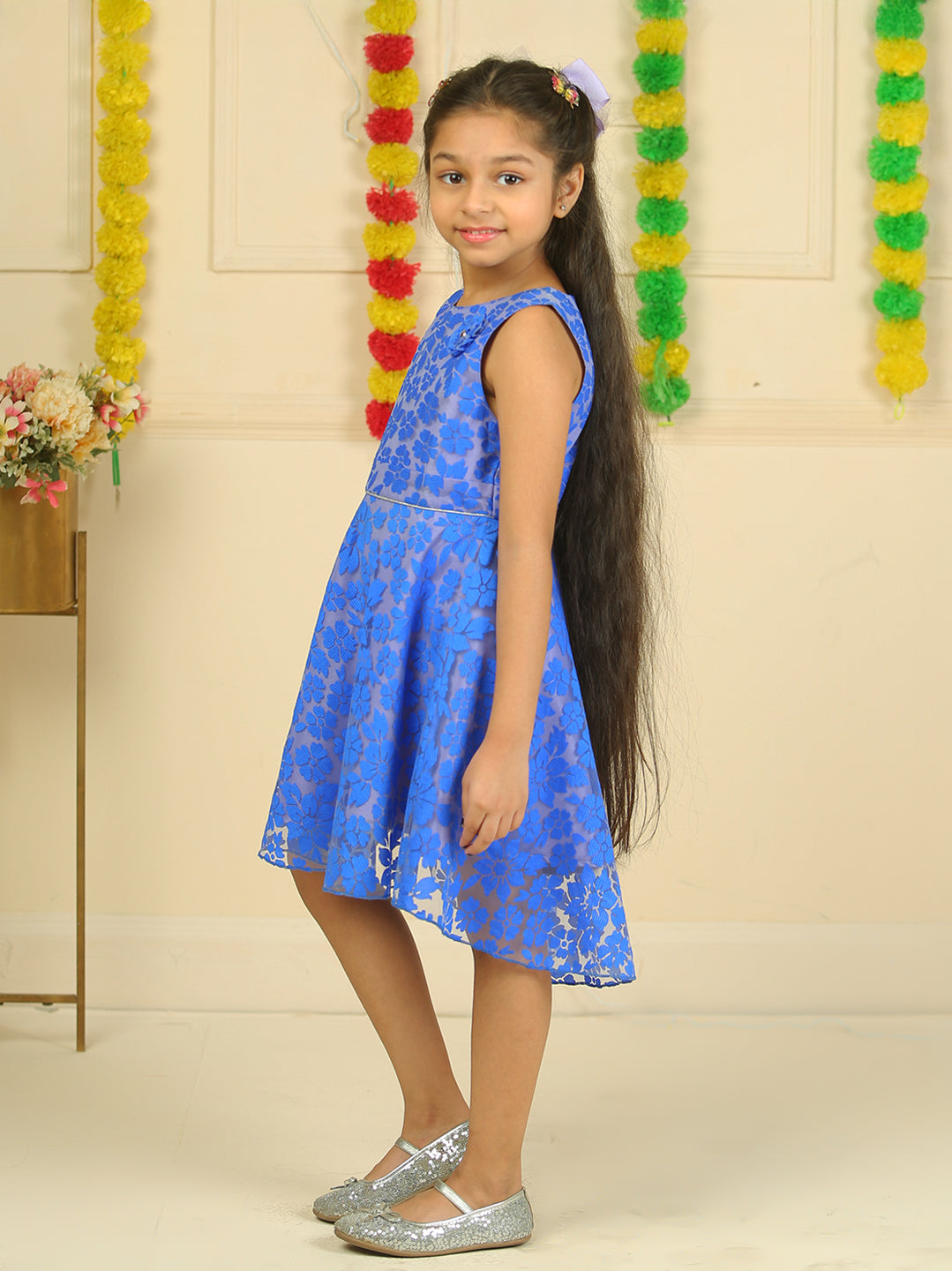 Girls Blue Party Dress