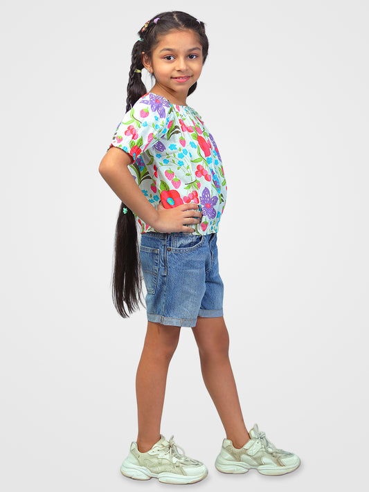 Girls Floral Top
