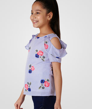 Girls Cold Shoulder Top
