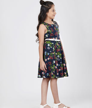 Girls Floral Print Dress