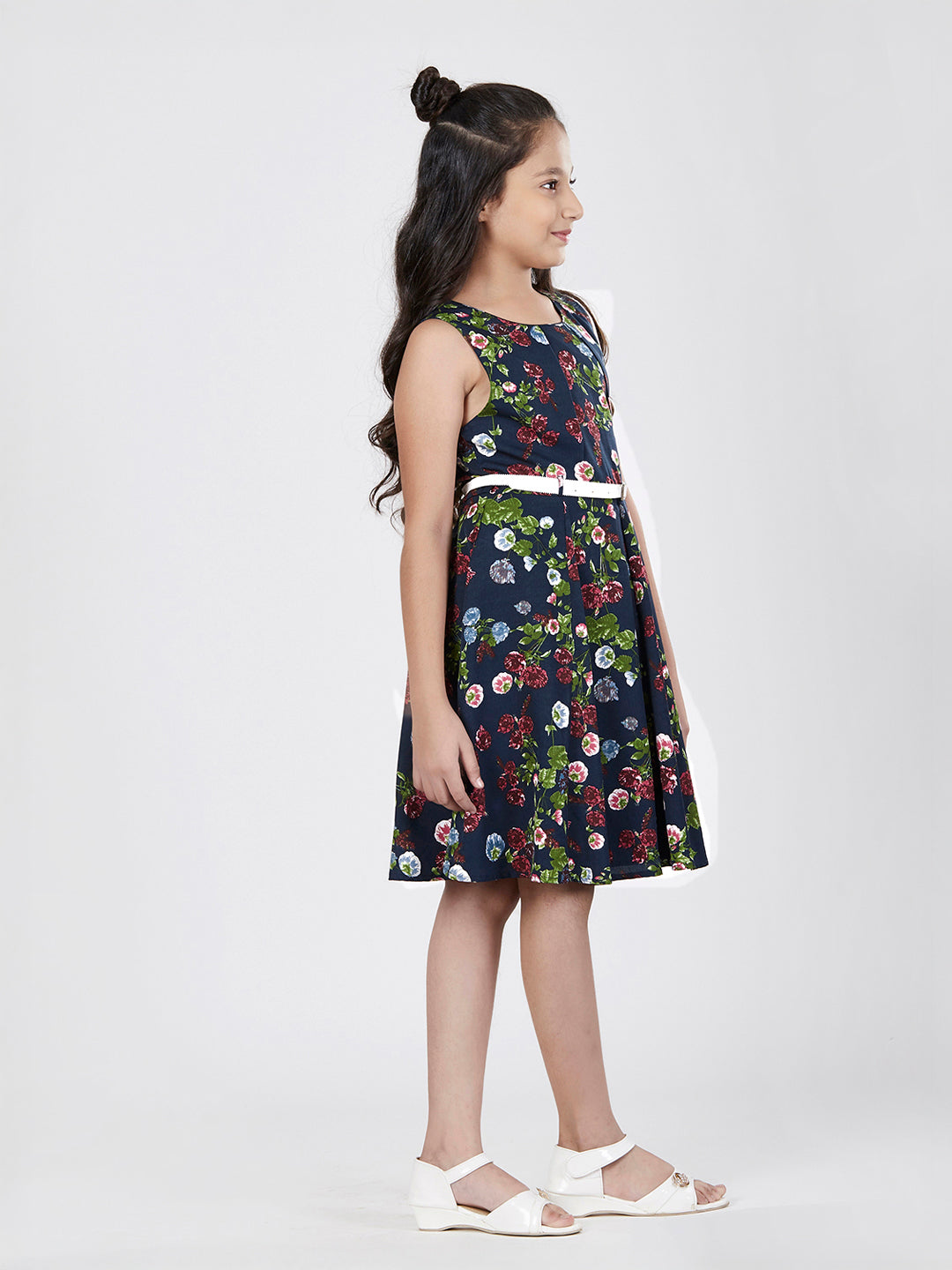 Girls Floral Print Dress