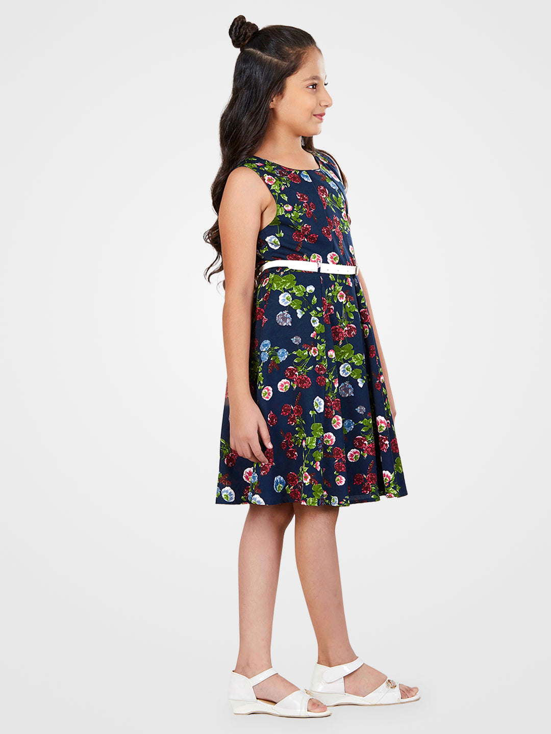 Girls Floral Print Dress