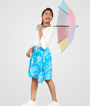 Girls Turquoise Green Skirt