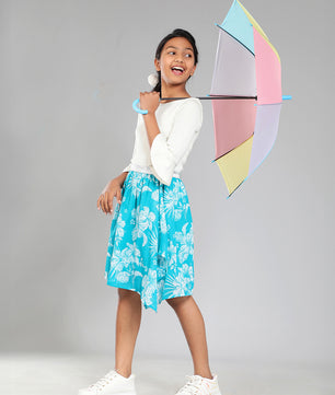 Girls Turquoise Green Skirt