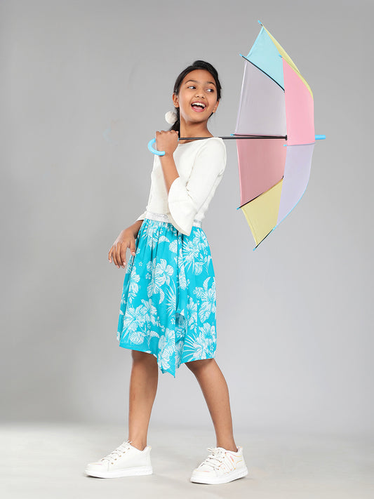 Girls Turquoise Green Skirt