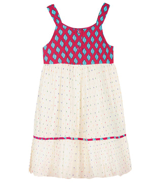 Girls Ethnic Colors Cotton Dress