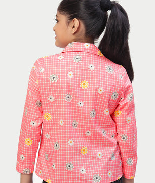 Girls Shirt Style Cotton Top