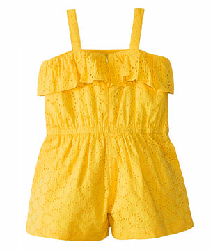 Girls Cutwork Cotton Romper