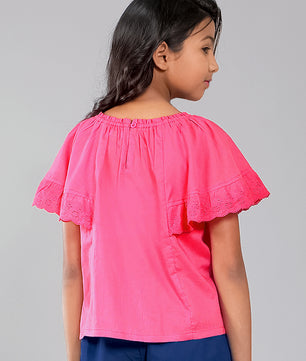 Girls Pink Cotton Top