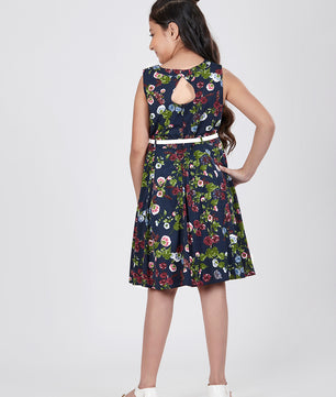 Girls Floral Print Dress