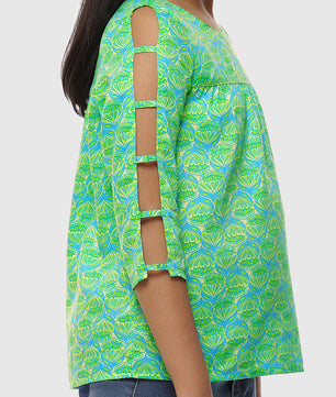 Girls Slit Sleeves Top