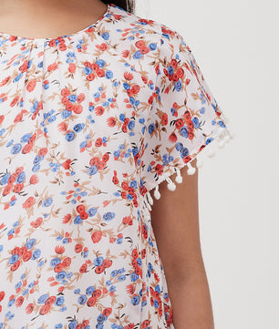 Girls Printed Georgette Top
