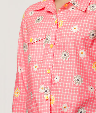 Girls Shirt Style Cotton Top