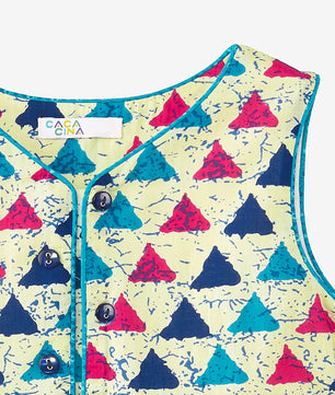 Girls Ethnic Print Cotton Dress