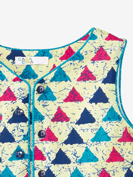Girls Ethnic Print Cotton Dress