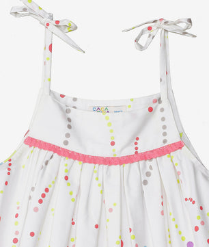 Girls Shoulder Strap Cotton Dress