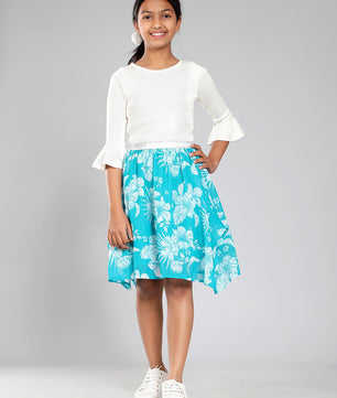 Girls Turquoise Green Skirt