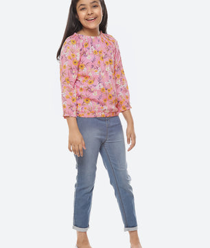 Girls Rayon Long Sleeves Top
