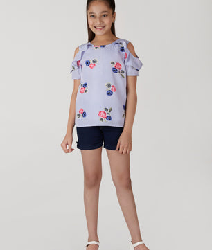 Girls Cold Shoulder Top