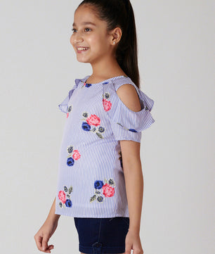 Girls Cold Shoulder Top