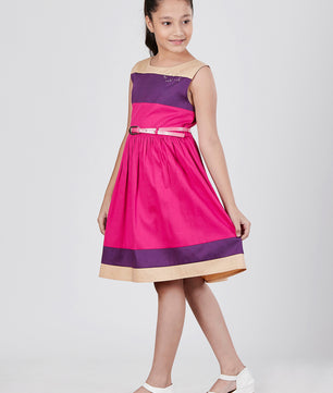 Girls Color Block Dress
