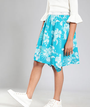Girls Turquoise Green Skirt